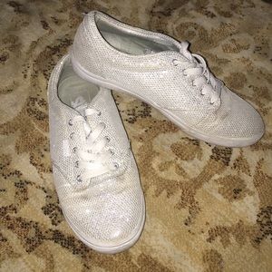 Silver Glitter Vans